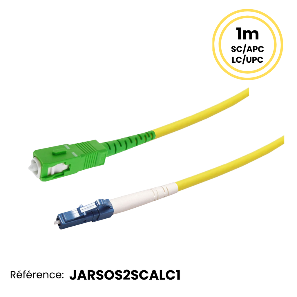 Jarretière Monomode OS2 Simplex SC/APC - LC/UPC 