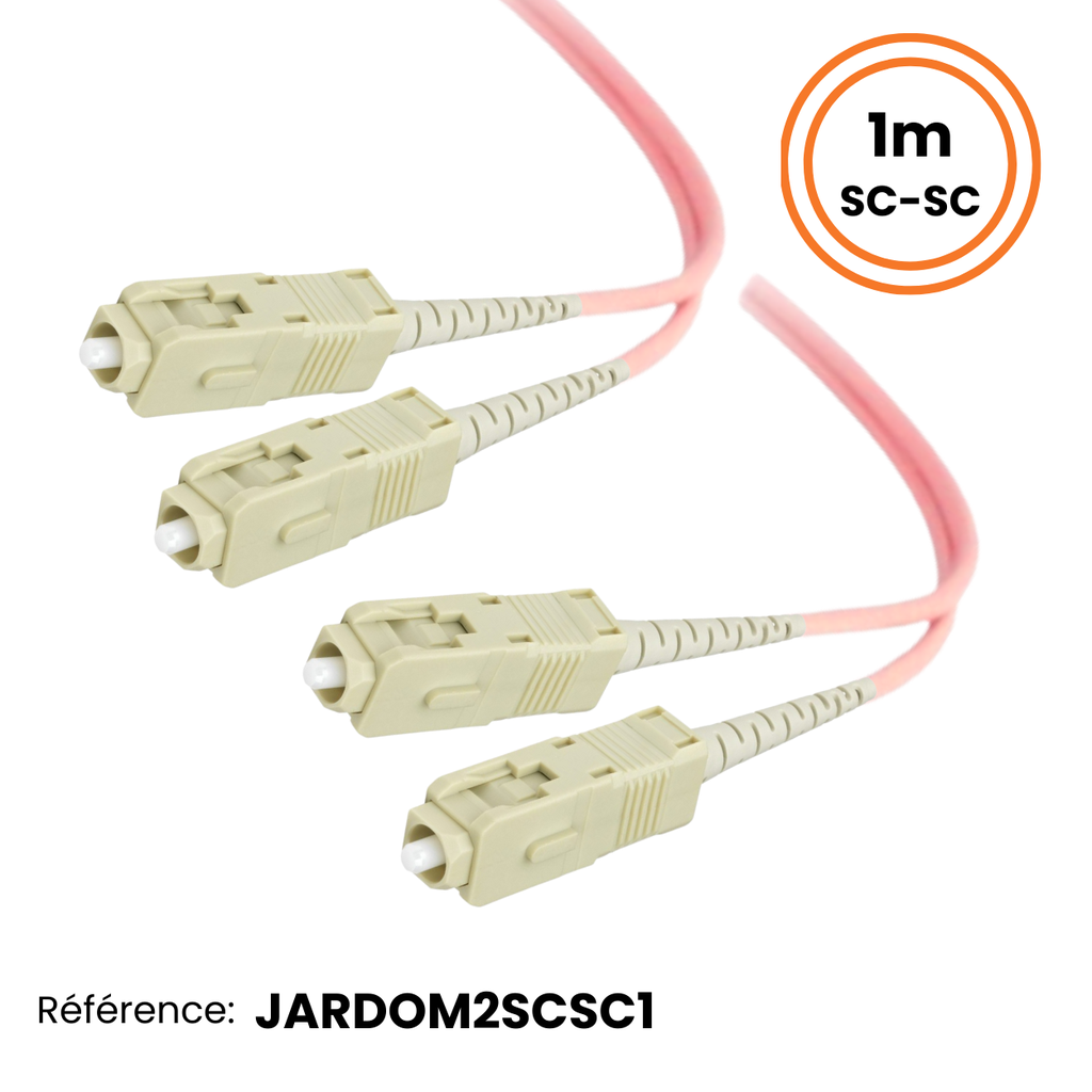 Jarretière Multimode OM2 Duplex SC - SC Orange