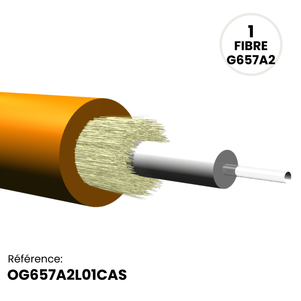 Câble FTTx Structure Serrée 900µm INT Armé Kevlar LSZH CAS