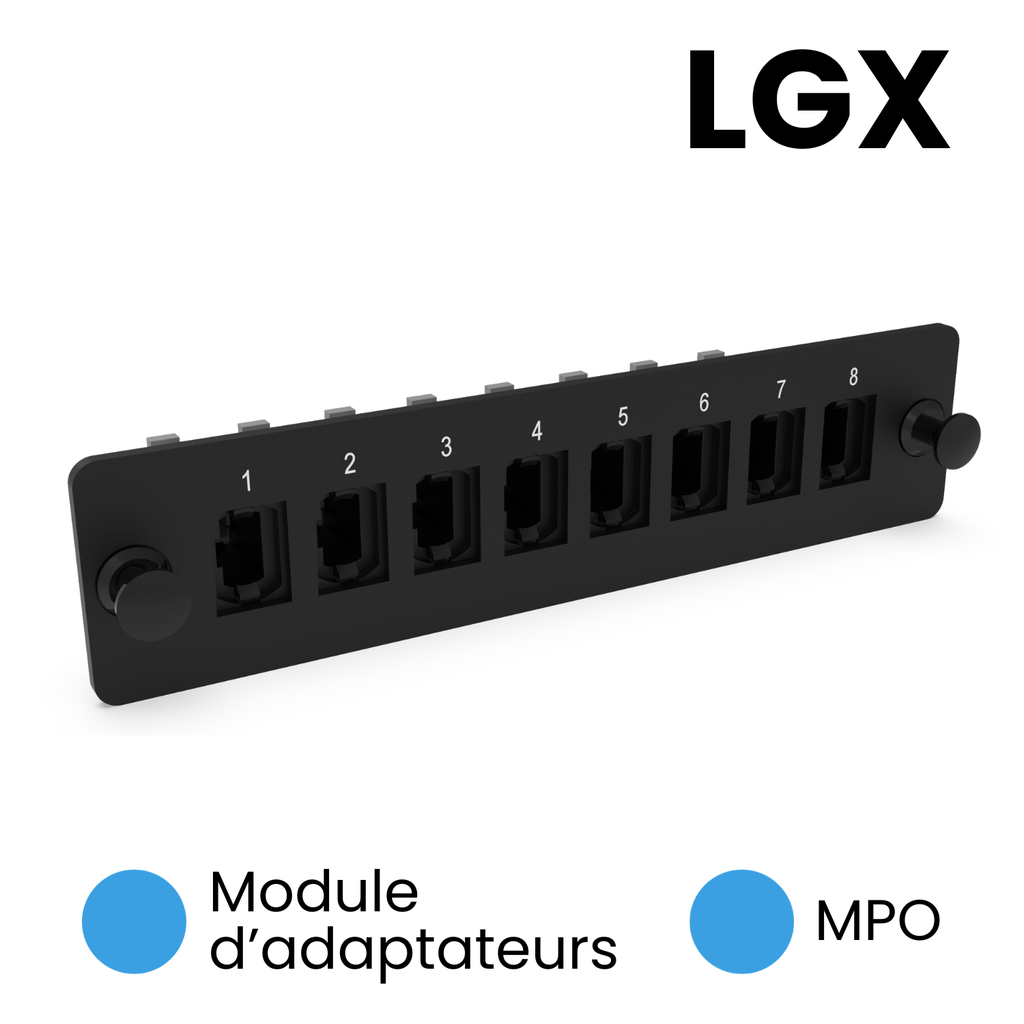 Module d'adaptateurs MPO LGX 8 ports