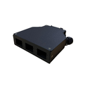 Boîte métallique RAIL DIN noire non équipée 6 ports SC Duplex/LC QUAD