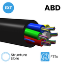 Câble Structure Libre 250µm Microtube EXT gaine PEHD ABD