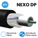 Câble Structure Libre 250µm EXT Armé fibre de verre PEHD NEXODP