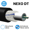 Câble Structure Libre 250µm unitube INT/EXT Armé fibre de verre gaine LSZH NEXODT