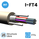 Câble Structure Libre 250µm Microgaine de 4FO INT gaine LSZH IFT4