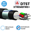 Câble Structure Libre 250µm multitube INT/EXT Armé acier annelé double gaine LSZH DTST XF+ B2ca