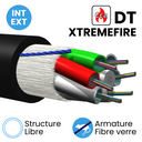 Câble Structure Libre 250µm multitube INT/EXT Armé fibre de verre gaine LSZH DT Cca