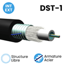 Câble Structure Libre 250µm unitube INT/EXT Armé acier annelé gaine LSZH DST-1
