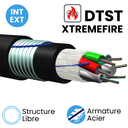 Câble Structure Libre 250µm multitube INT/EXT Armé acier annelé double gaine LSZH DTST XF Cca