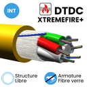 Câble Structure Libre 250µm multitube INT Armé fibre de verre gaine LSZH-XF DT Xtremfire DTDC XF+  B2ca