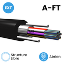 Câble Structure Libre 250µm Microgaine de 12FO EXT gaine PEHD AFT
