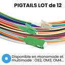 Pigtails lot de 12 couleurs